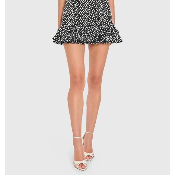 NEW AMANDA UPRICHARD mellie skort romper in black/white